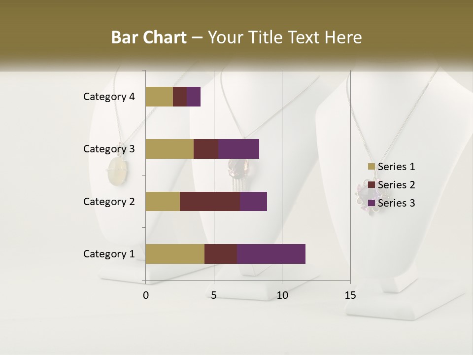 Three White Mannequins With Necklaces On Them PowerPoint Template