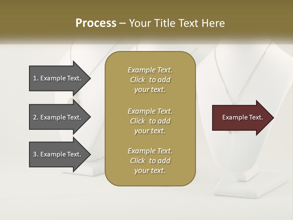 Three White Mannequins With Necklaces On Them PowerPoint Template