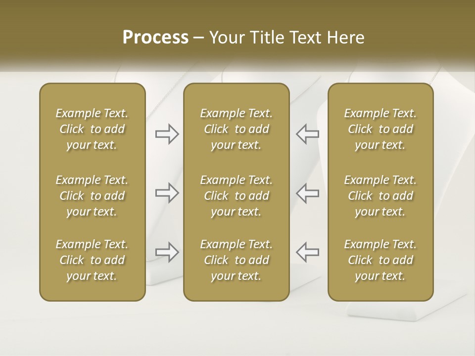 Three White Mannequins With Necklaces On Them PowerPoint Template