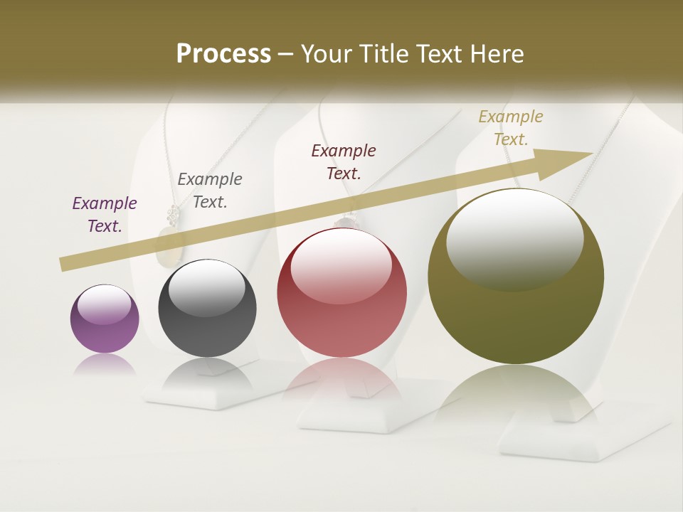 Three White Mannequins With Necklaces On Them PowerPoint Template