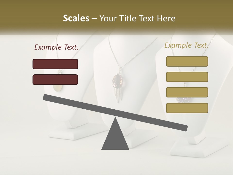 Three White Mannequins With Necklaces On Them PowerPoint Template