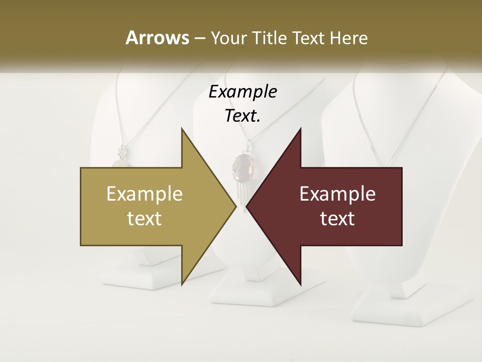 Three White Mannequins With Necklaces On Them PowerPoint Template