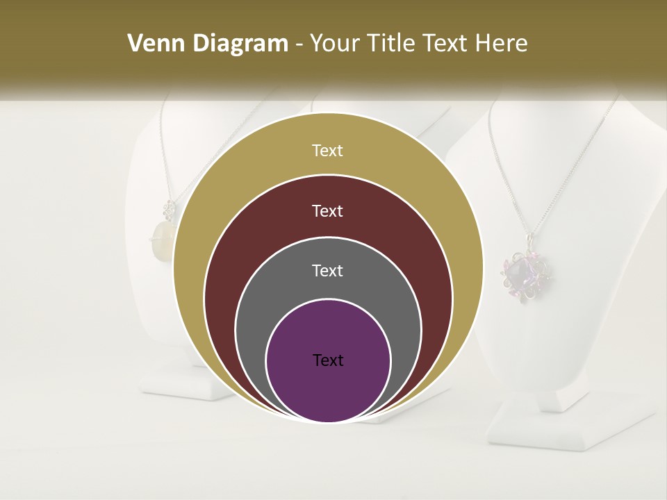Three White Mannequins With Necklaces On Them PowerPoint Template