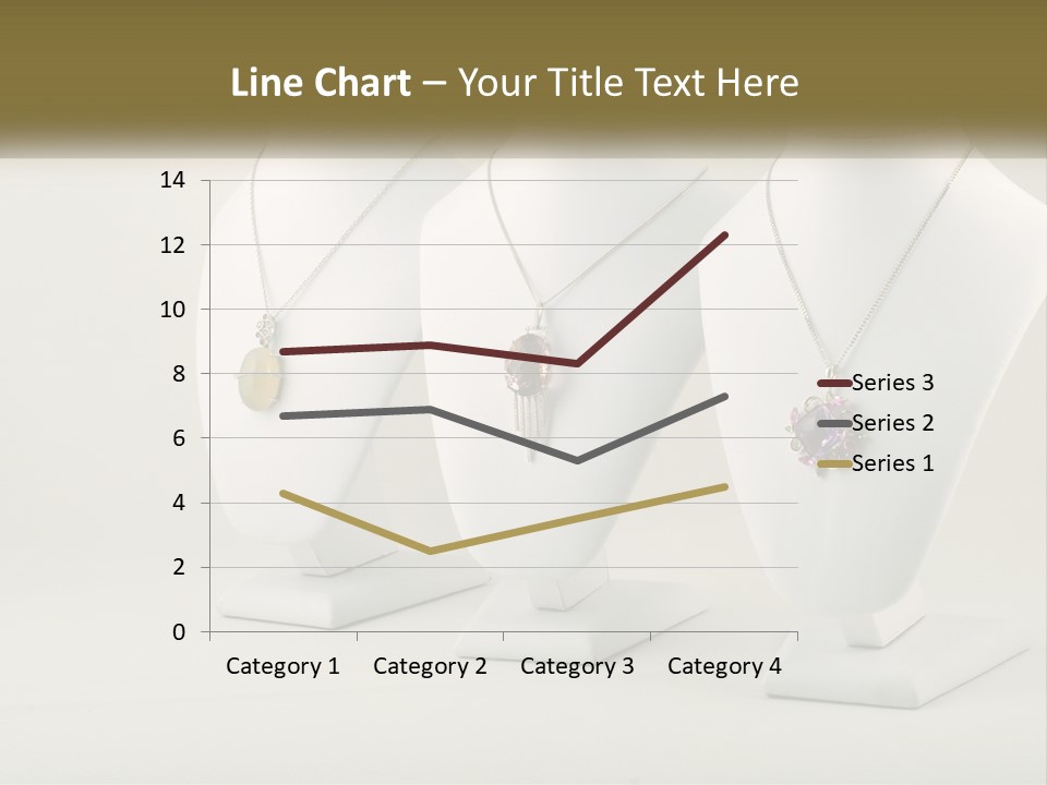 Three White Mannequins With Necklaces On Them PowerPoint Template