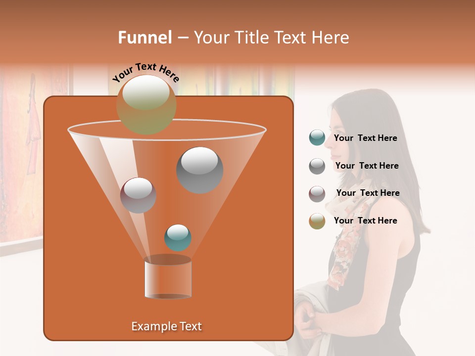 A Woman Looking At Paintings On A Wall PowerPoint Template