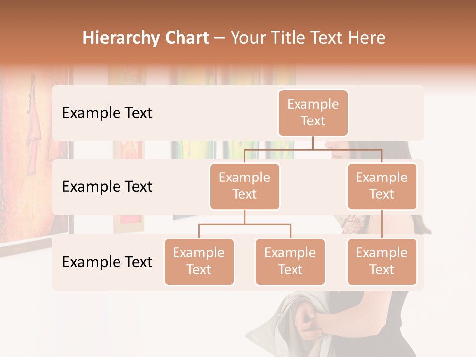 A Woman Looking At Paintings On A Wall PowerPoint Template