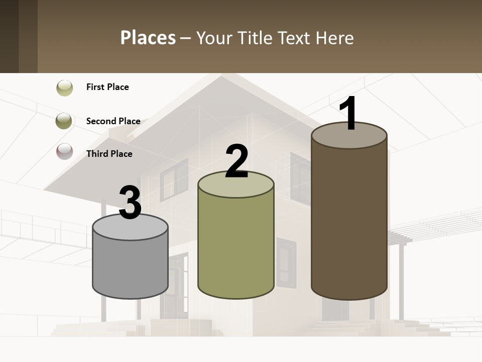 A House Is Shown With A Sign In Front Of It PowerPoint Template