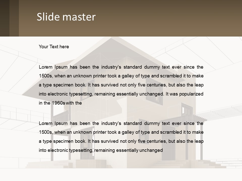 A House Is Shown With A Sign In Front Of It PowerPoint Template
