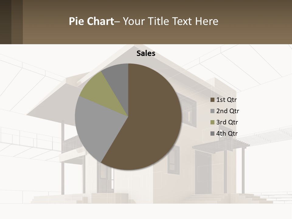 A House Is Shown With A Sign In Front Of It PowerPoint Template