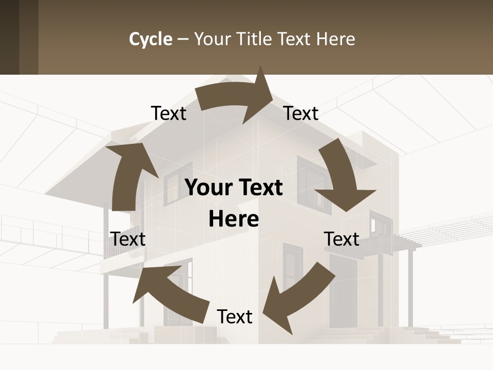 A House Is Shown With A Sign In Front Of It PowerPoint Template