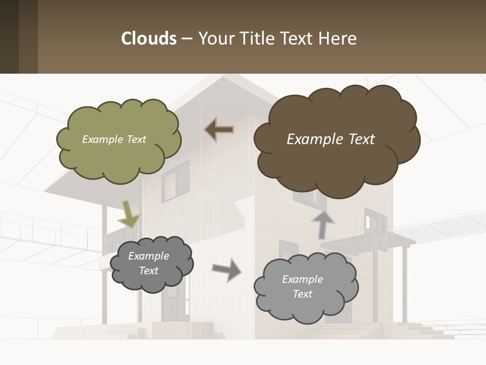 A House Is Shown With A Sign In Front Of It PowerPoint Template