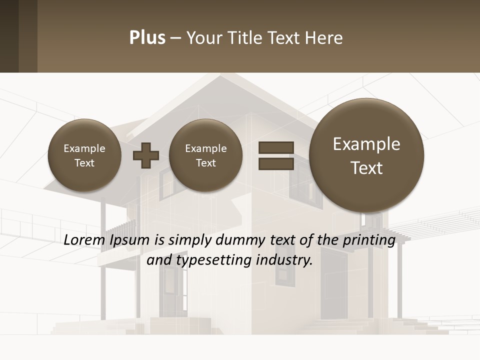 A House Is Shown With A Sign In Front Of It PowerPoint Template