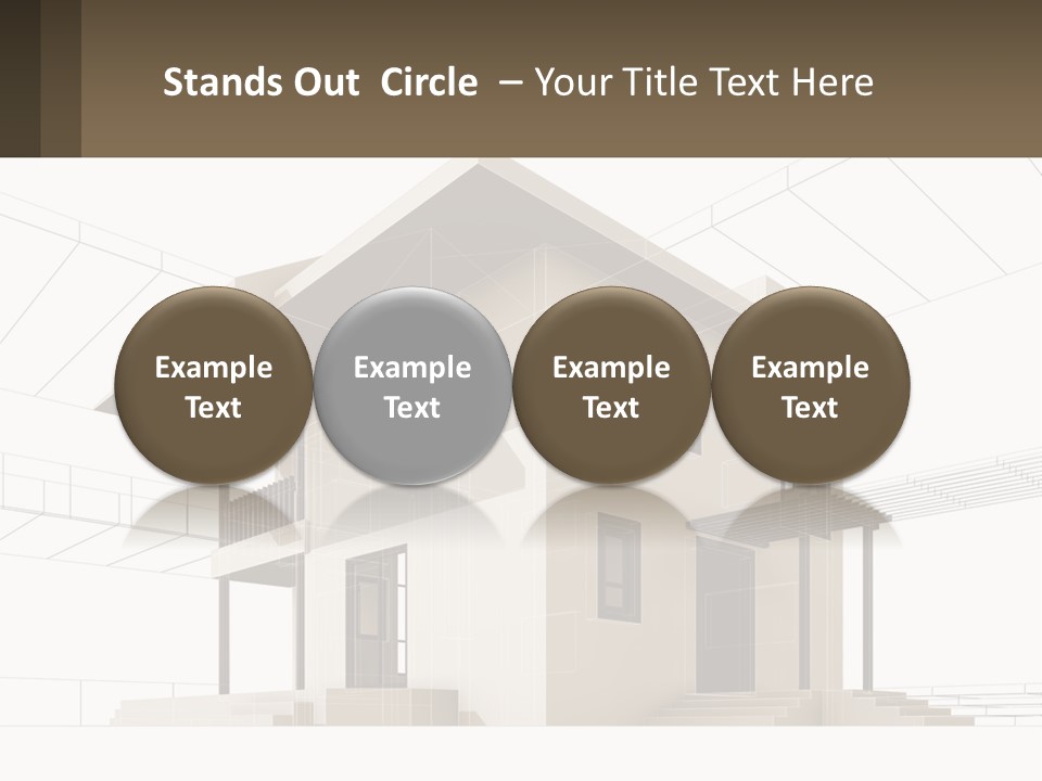 A House Is Shown With A Sign In Front Of It PowerPoint Template