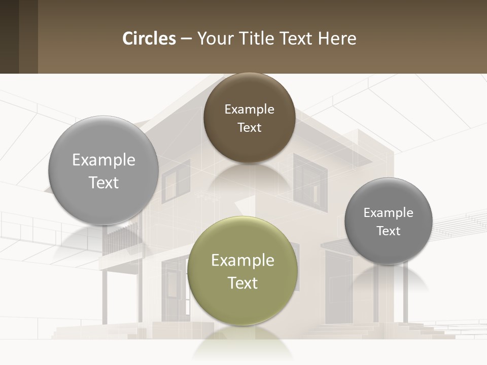 A House Is Shown With A Sign In Front Of It PowerPoint Template