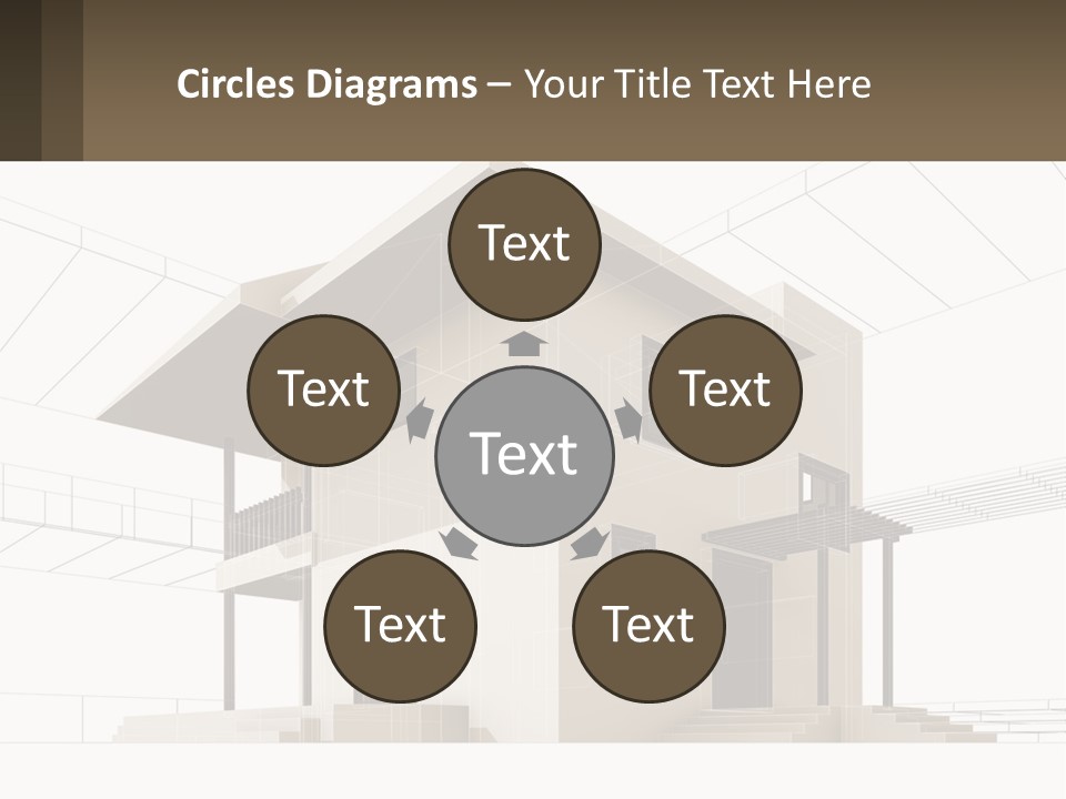 A House Is Shown With A Sign In Front Of It PowerPoint Template