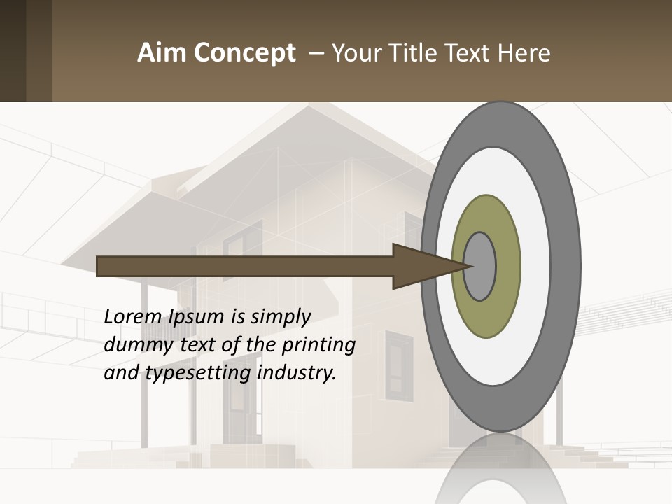 A House Is Shown With A Sign In Front Of It PowerPoint Template