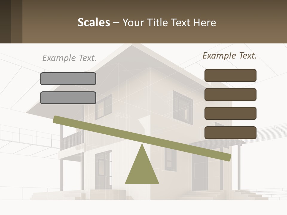 A House Is Shown With A Sign In Front Of It PowerPoint Template