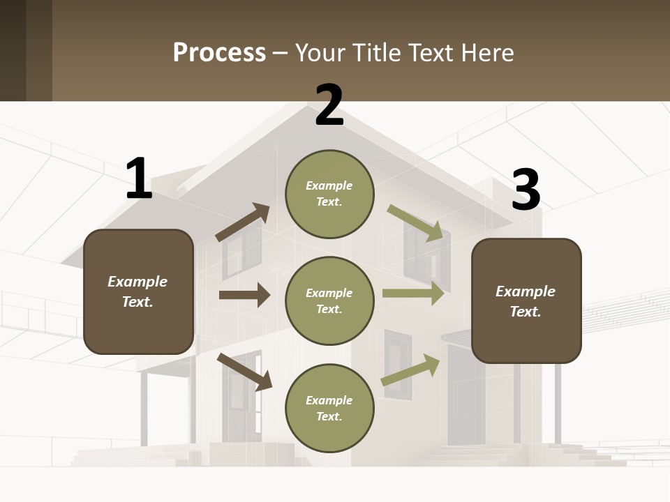 A House Is Shown With A Sign In Front Of It PowerPoint Template