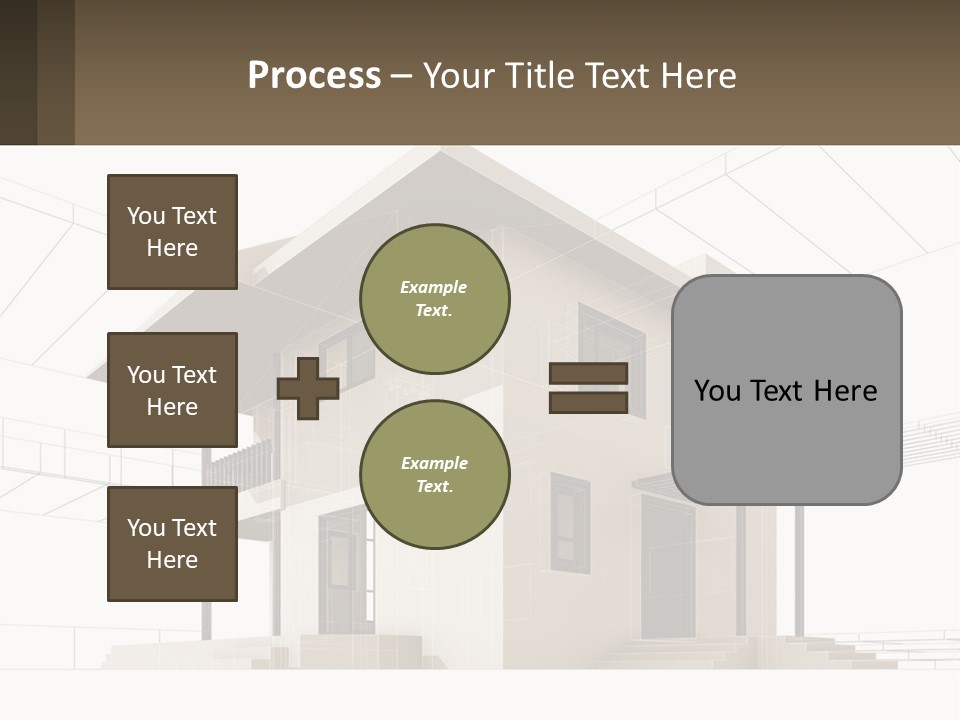 A House Is Shown With A Sign In Front Of It PowerPoint Template