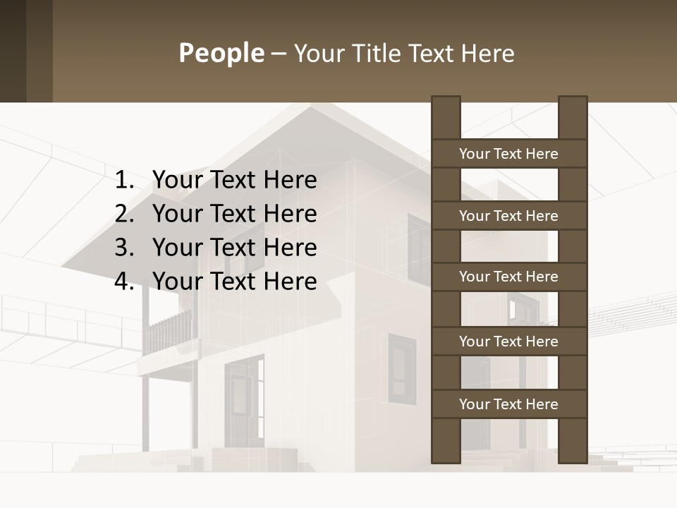 A House Is Shown With A Sign In Front Of It PowerPoint Template