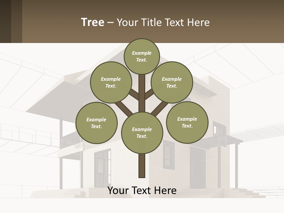 A House Is Shown With A Sign In Front Of It PowerPoint Template