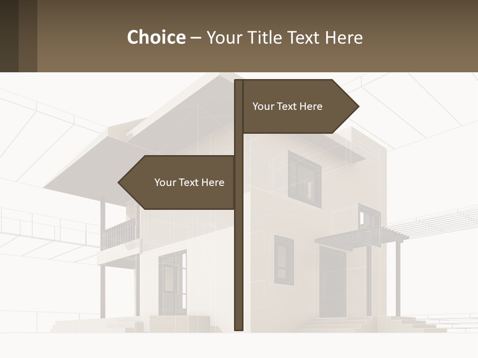 A House Is Shown With A Sign In Front Of It PowerPoint Template