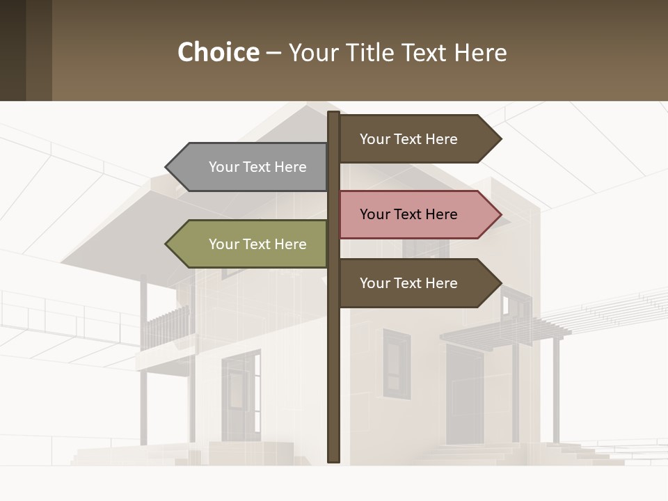 A House Is Shown With A Sign In Front Of It PowerPoint Template