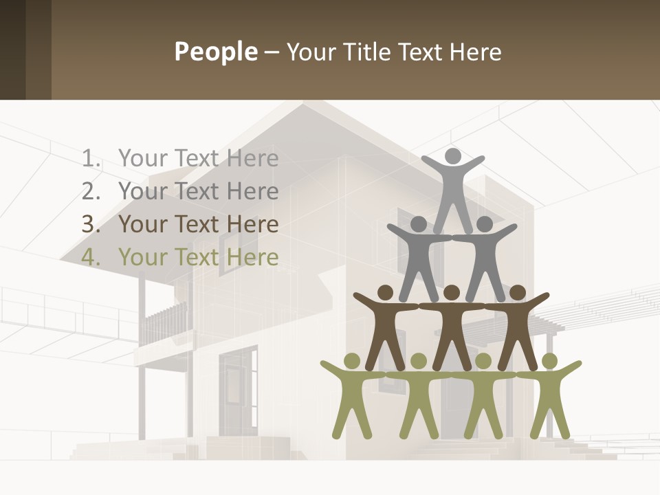 A House Is Shown With A Sign In Front Of It PowerPoint Template