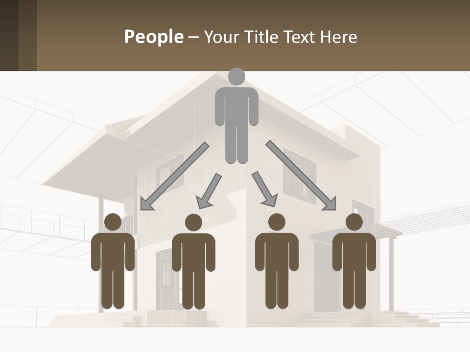 A House Is Shown With A Sign In Front Of It PowerPoint Template