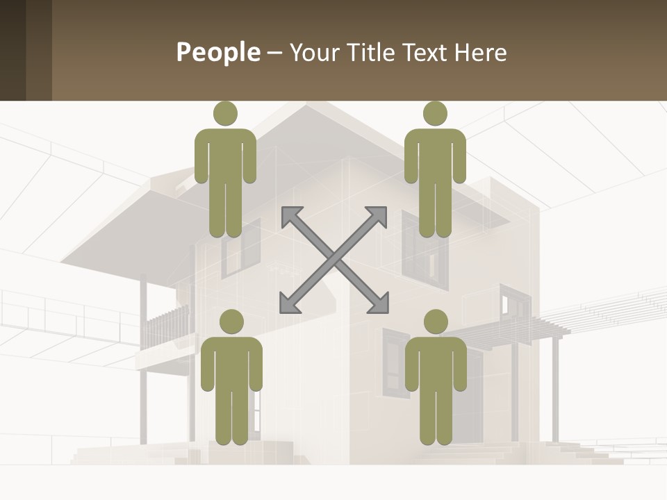 A House Is Shown With A Sign In Front Of It PowerPoint Template