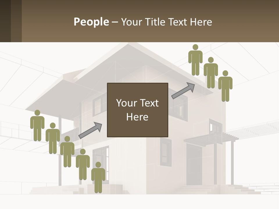 A House Is Shown With A Sign In Front Of It PowerPoint Template