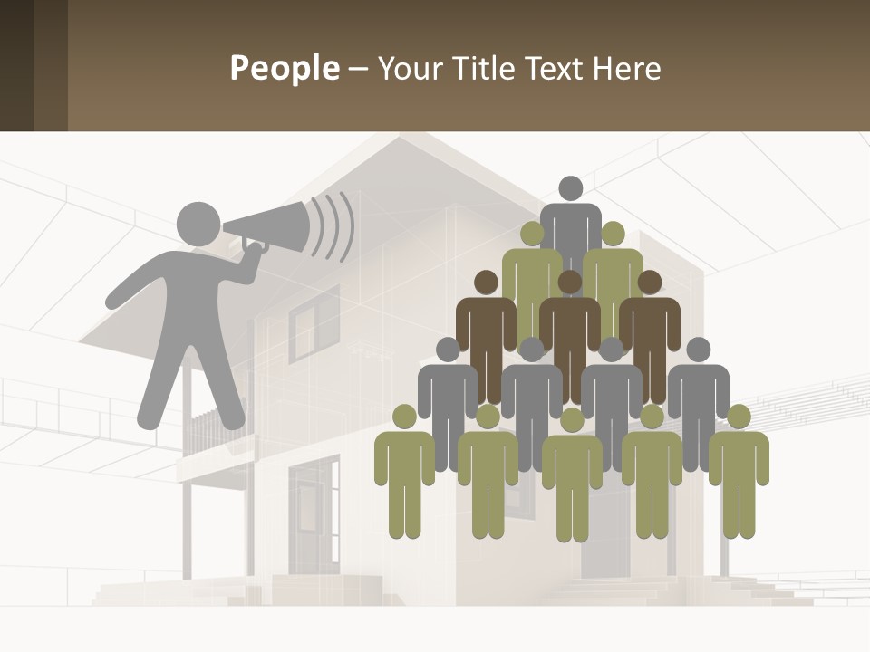 A House Is Shown With A Sign In Front Of It PowerPoint Template