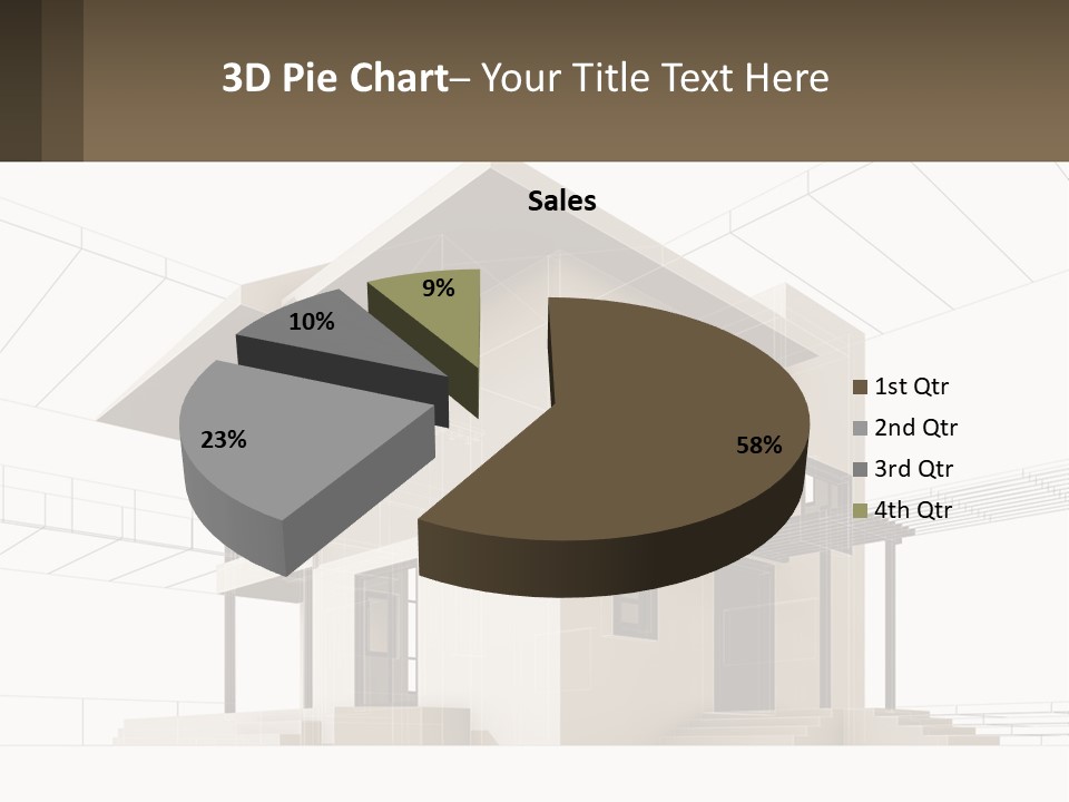 A House Is Shown With A Sign In Front Of It PowerPoint Template
