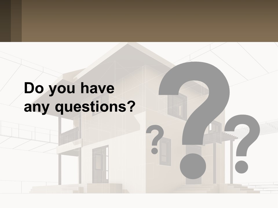 A House Is Shown With A Sign In Front Of It PowerPoint Template