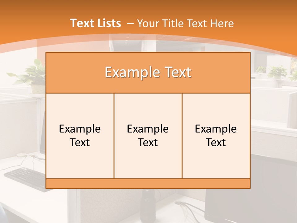An Office With Desks And Computers In It PowerPoint Template