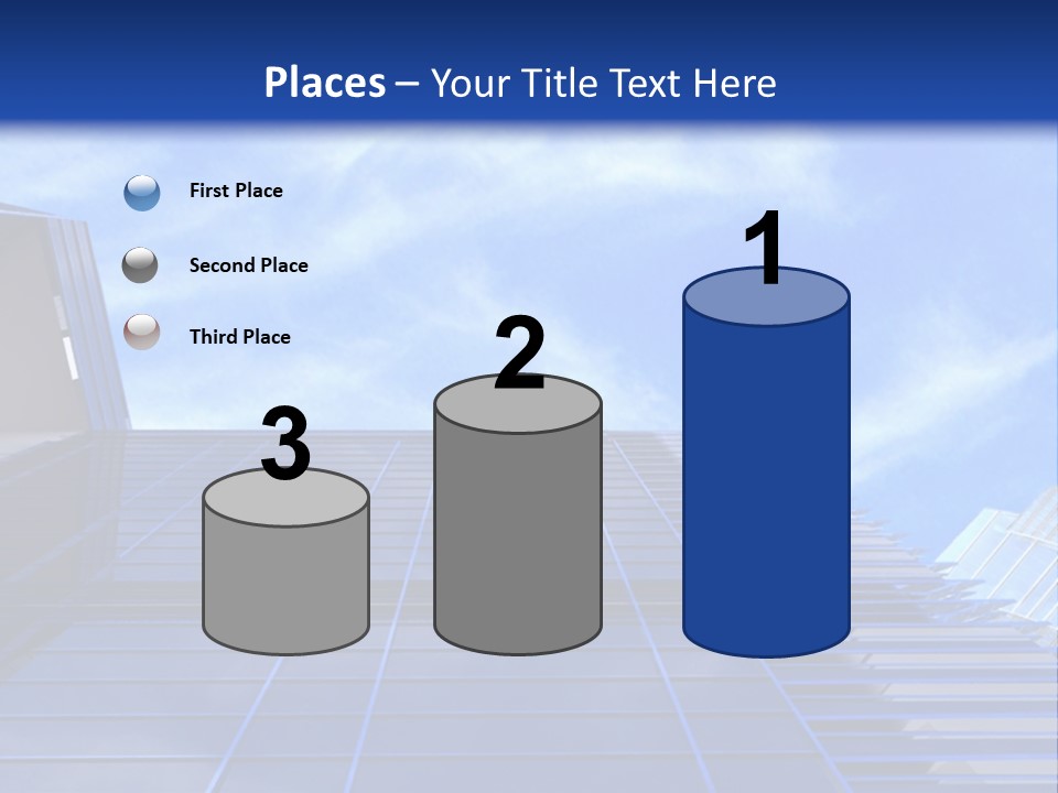 A Picture Of A Building With A Blue Sky In The Background PowerPoint Template