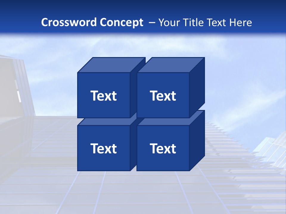 A Picture Of A Building With A Blue Sky In The Background PowerPoint Template