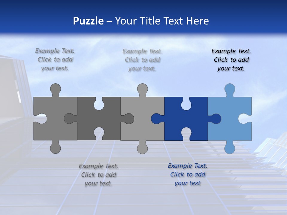 A Picture Of A Building With A Blue Sky In The Background PowerPoint Template