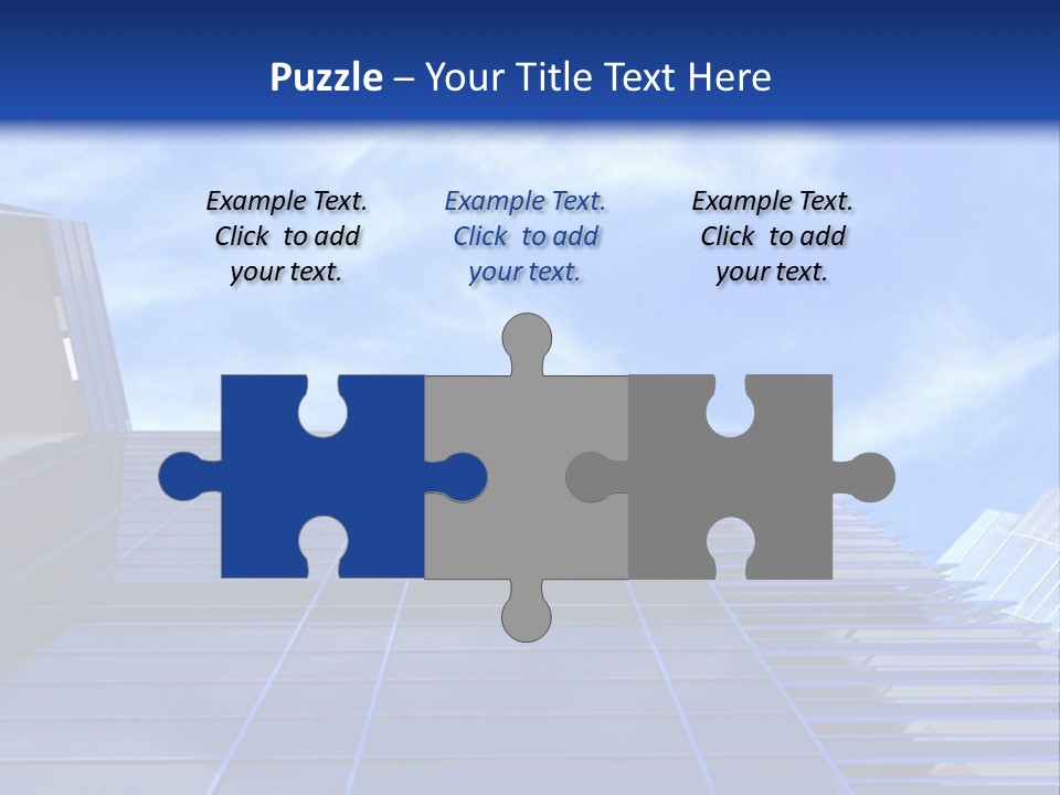 A Picture Of A Building With A Blue Sky In The Background PowerPoint Template