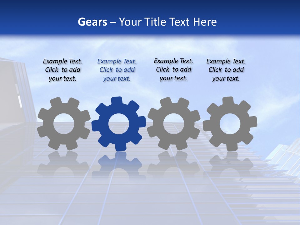 A Picture Of A Building With A Blue Sky In The Background PowerPoint Template