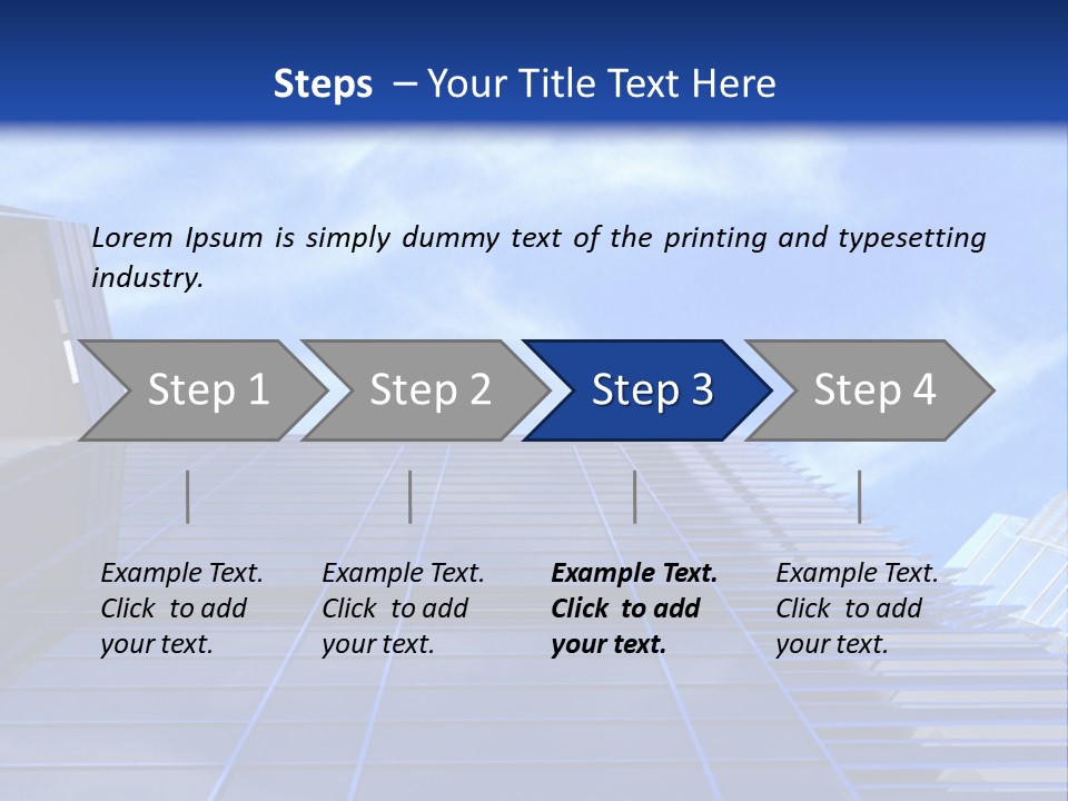 A Picture Of A Building With A Blue Sky In The Background PowerPoint Template