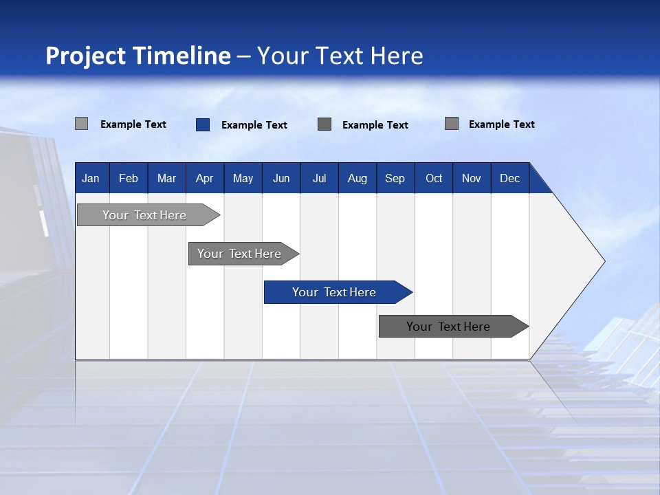 A Picture Of A Building With A Blue Sky In The Background PowerPoint Template