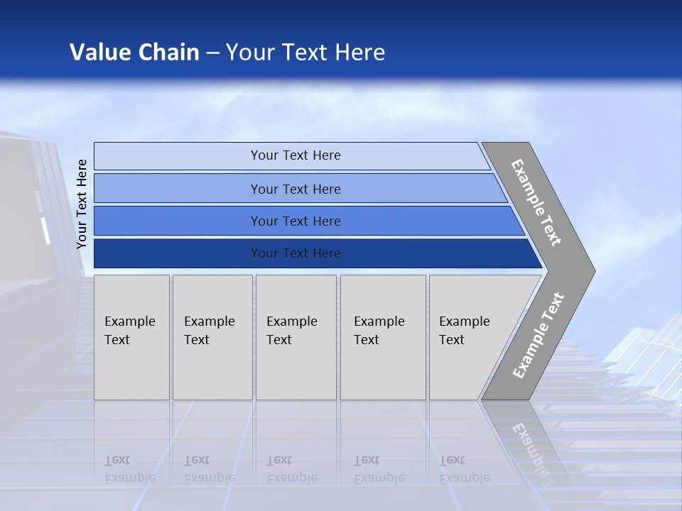 A Picture Of A Building With A Blue Sky In The Background PowerPoint Template