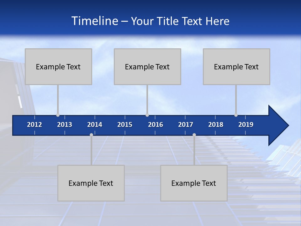 A Picture Of A Building With A Blue Sky In The Background PowerPoint Template