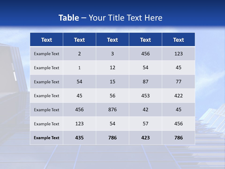 A Picture Of A Building With A Blue Sky In The Background PowerPoint Template