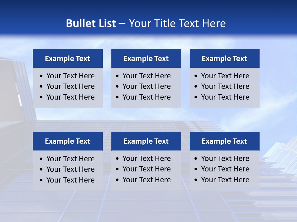 A Picture Of A Building With A Blue Sky In The Background PowerPoint Template