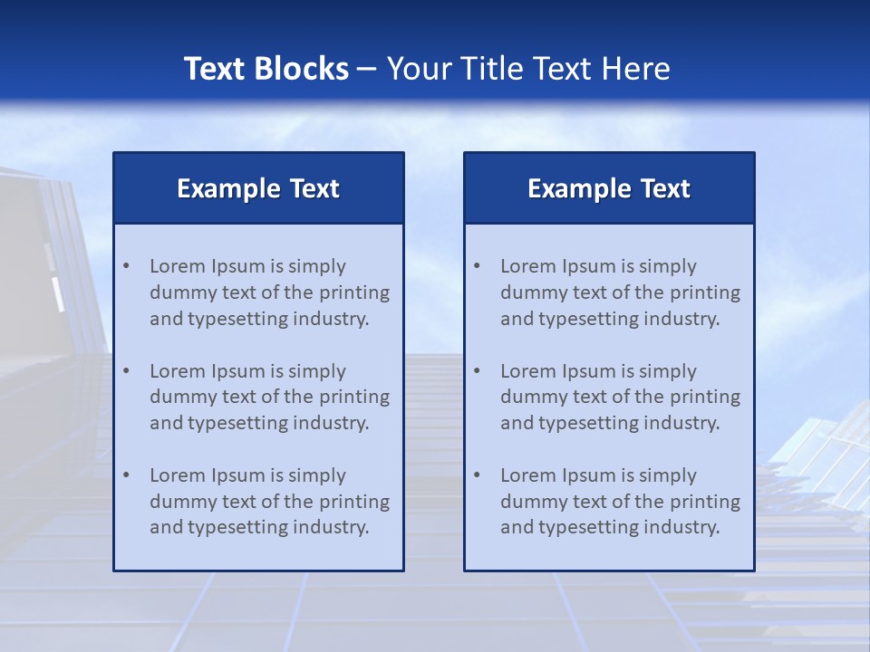 A Picture Of A Building With A Blue Sky In The Background PowerPoint Template