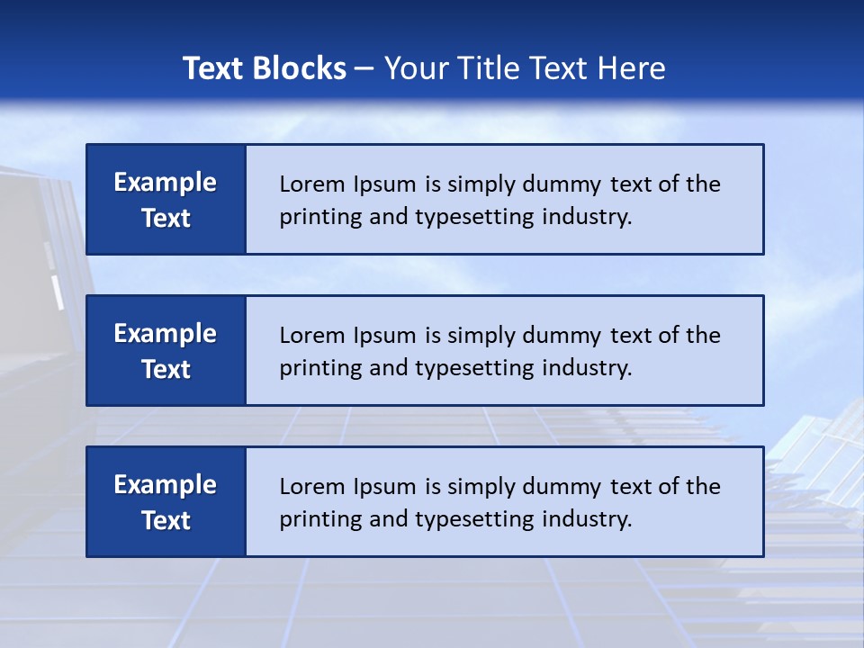 A Picture Of A Building With A Blue Sky In The Background PowerPoint Template