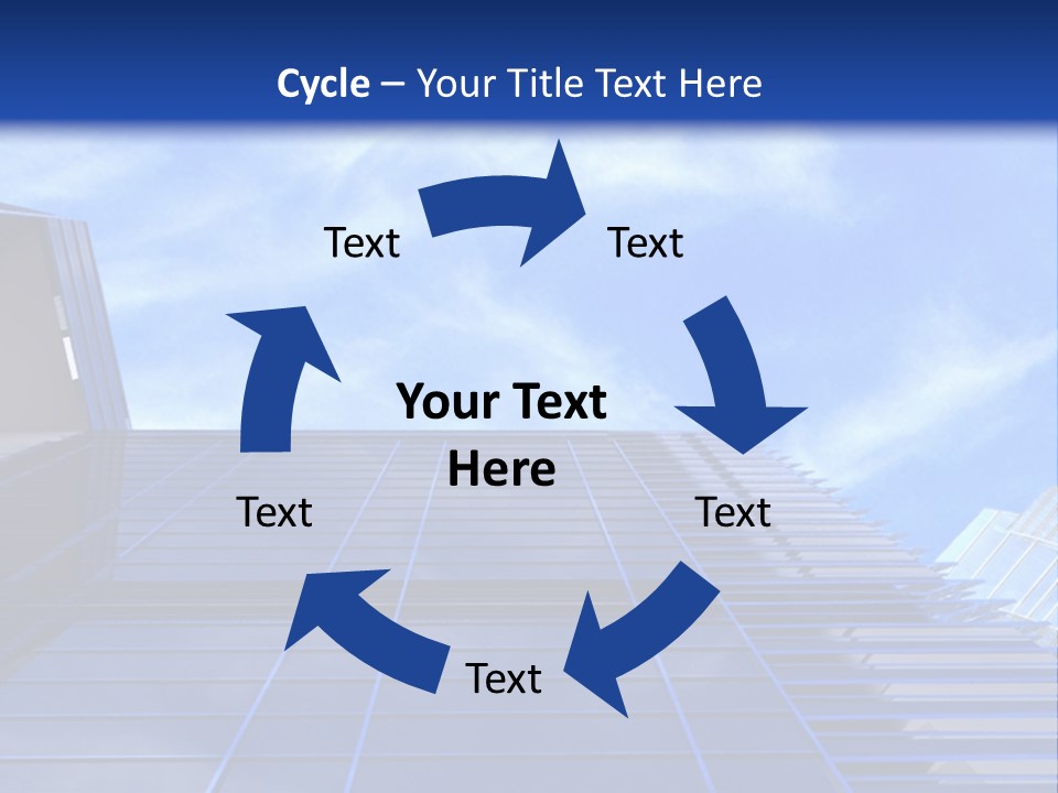 A Picture Of A Building With A Blue Sky In The Background PowerPoint Template