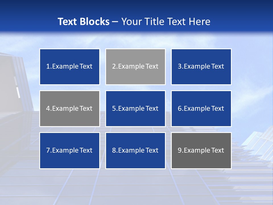 A Picture Of A Building With A Blue Sky In The Background PowerPoint Template